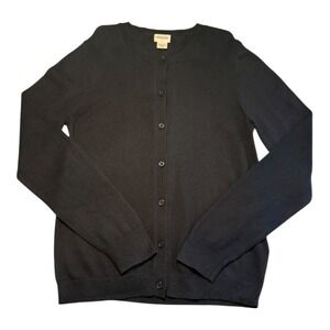 Crewcuts‎ Black Cotton Button Front Cardigan Sweater Kids Large 10-11